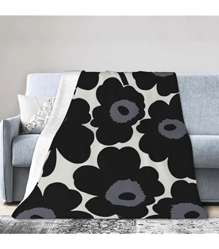 Amazon｜毛布 シングル マリメッコ 花柄 ブランケット 125cm*100cm